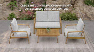 Create the ultimate backyard oasis with our luxurious outdoor furniture, this banner will redirect you to all products